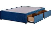 blue chenille divan bed