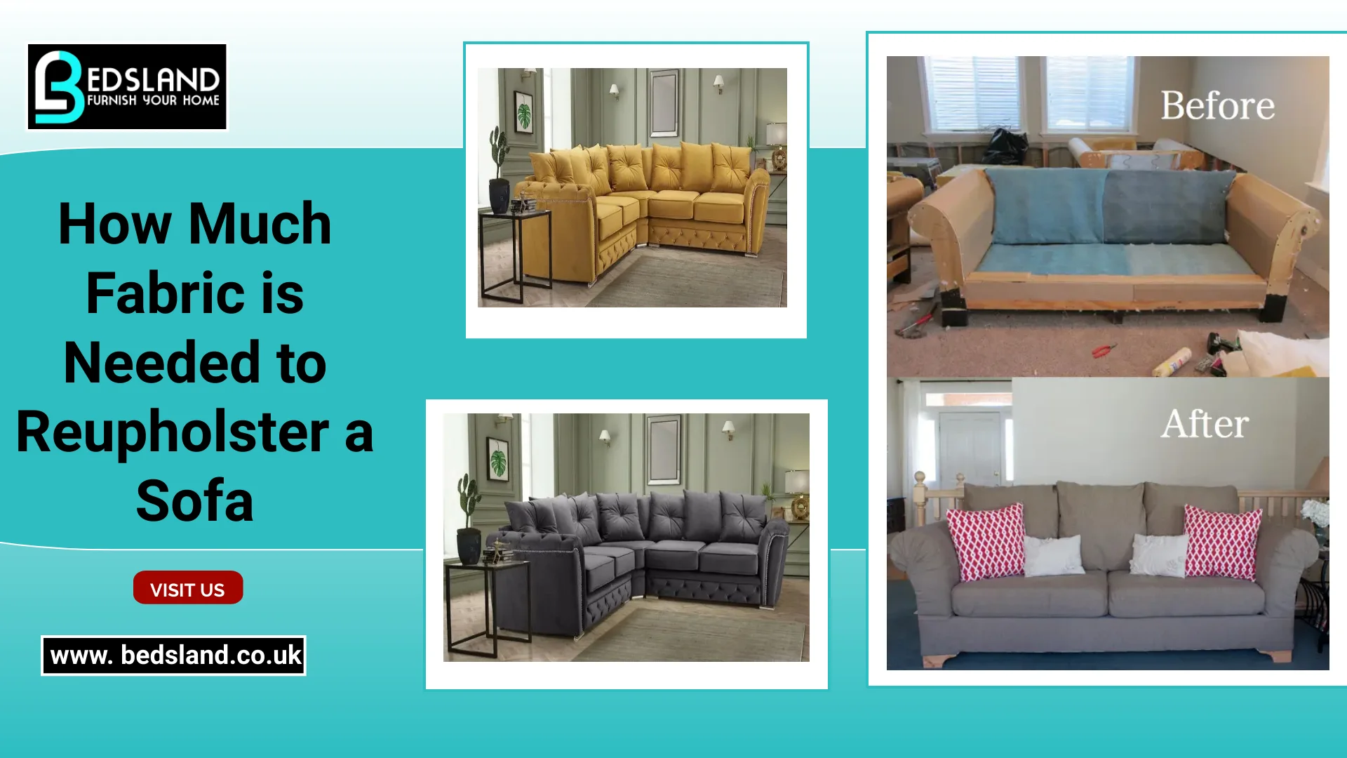 How Much Fabric Is Needed To Reupholster A Sofa | Bedsland Furniture