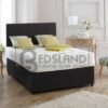 Black Suede Divan Bed
