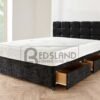 Chenille Black Divan Bed