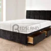 Black Chenille Divan Bed