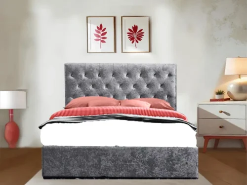 Luxury Chesterfield Sleigh Bed With mattress