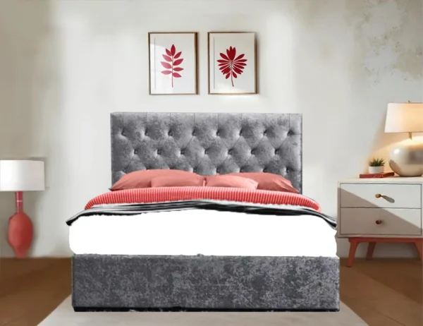 Luxury Chesterfield Sleigh Bed With mattress