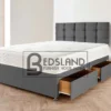 Grey Suede Beds | Divan Beds with Storage | Free Delivery Special Offer