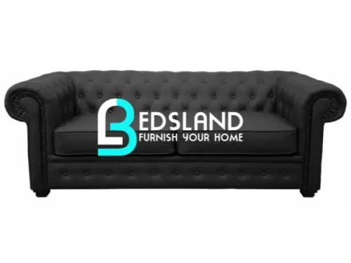 Luxury Black Chesterfield 2 Seater Sofa