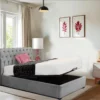 Chesterfield Sleigh Upholstered Ottoman Bed
