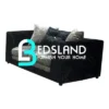 Black and Silver Crushed Velvet Sofa