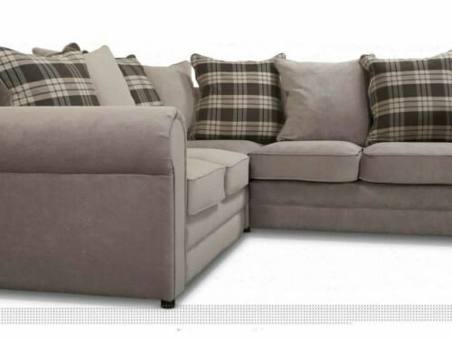 Alternative view of Chenille Light Grey Corner Sofa - 4 Seater Sofa