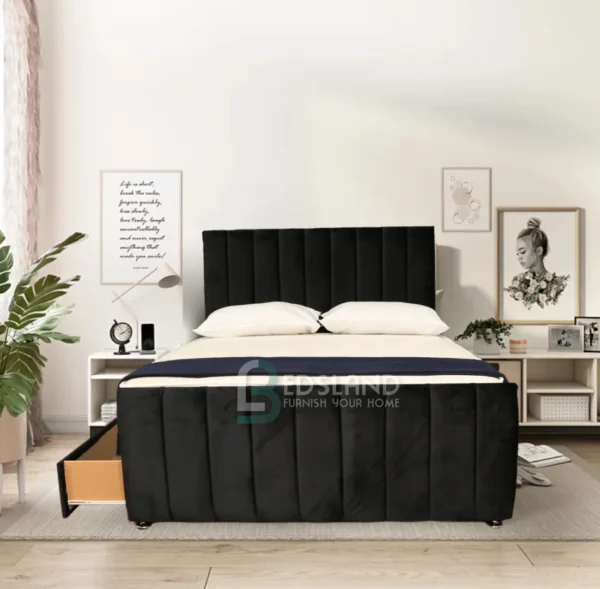 Luxury Single Black Divan Bed - Available All Sizes