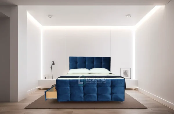 Blue Divan Bed with Mattress , divan bed