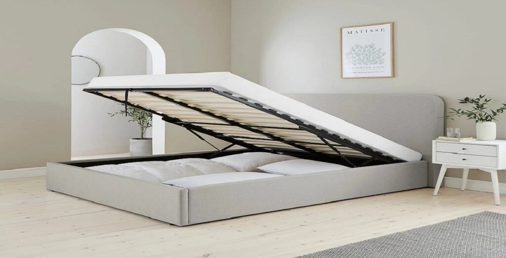 What are the features of Rio ottoman gas storage bed