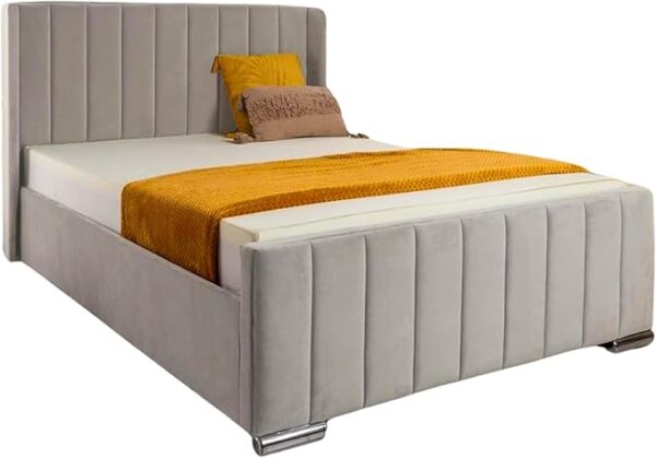 silver ottoman storgae bed