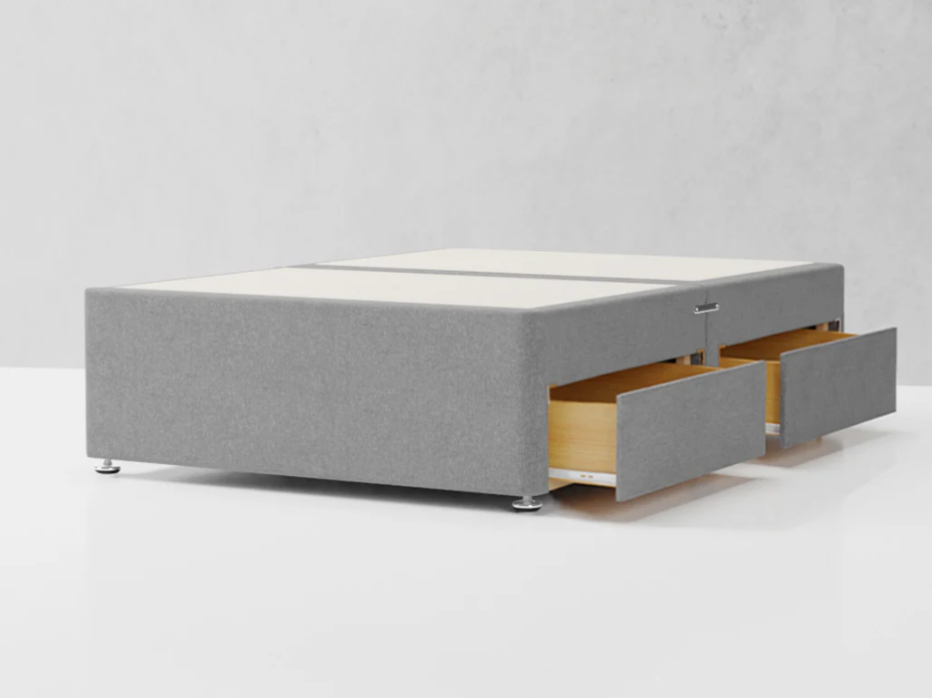 Bed base with drawers